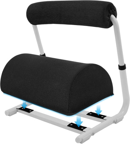 Under Desk Footrest Detachable - Leg Rest Adjustable 3 Height Positions for Under Desk, Ergonomic Foot Rest for Office or Home Use