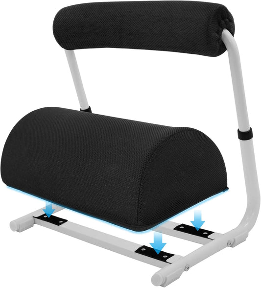 Under Desk Footrest Detachable - Leg Rest Adjustable 3 Height Positions for Under Desk, Ergonomic Foot Rest for Office or Home Use