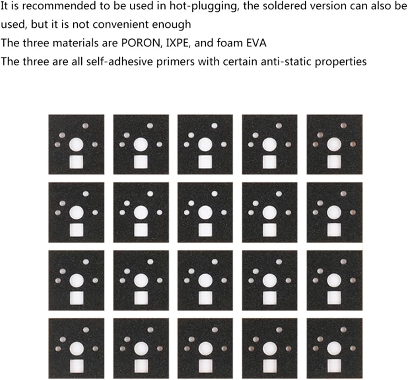 120 Pieces Mechanical Keyboard Switch Sticker Noise Dampener Foam Sound Reduction Insulation Film Fit for Switch Stabilizer(PORON)