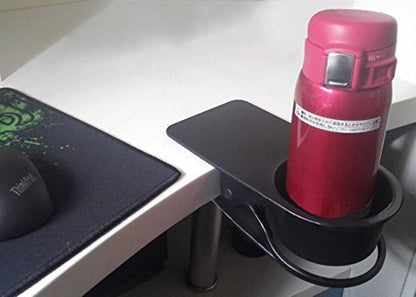 Drink Cup Holder Clip Home Office Table Desk Side Huge Clip Water Drink Beverage Soda Coffee Mug Holder Cup Saucer Clip Design