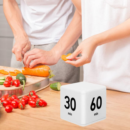 JOYIT Cube Timer 1 3 5 10 Minutes - Flip Countdown Visual Timer for Time Management, Kitchen, Workout, Study, Classroom, Office, Games