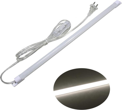 STBTECH 110V LED Under Cabinet Lighting,17inch LED Strip Light Bar with 6ft Power Cord,Magnetic Installation,Super Slim Counter Light,Reading Desk Lamp for Kitchen/Work Table.(White 6000K)