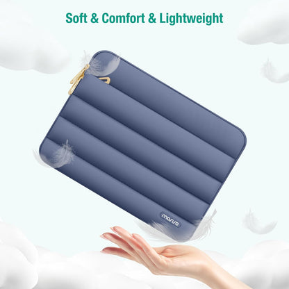 MOSISO Laptop Case 13.3 inch,13-13.3 inch Puffy Laptop Sleeve Compatible with MacBook Neo/Air 13.6 M5 M4 M3 M2 M1/Pro 13/14,HP Dell ASUS Lenovo,Polyester Horizontal Bag with Small Case, Sand