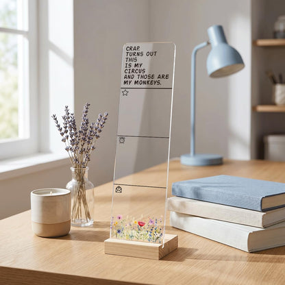 Sticky Note Holder Acrylic Monitor Memo Board Desk Organizers and Accessories Desk Decor Post It Note Holder with 200Pcs Sticky Notes Funny Sarcastic Office Positive Desk Sign