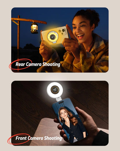 Ring Light for Computer Video Conference - Webcam Light for Monitor Clip On Remote Working Distance Learning Zoom Call Self Broadcasting and Live Streaming Influencer Light Laptop Video Conferencing