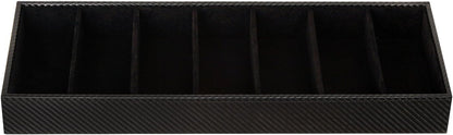 J JACKCUBE DESIGN 7 Slot Sunglasses Organizer, Leather Eyeglass Storage Tray Box for Table, Desk, or Drawer - MK378