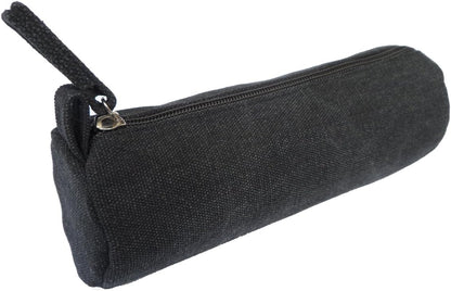 Heavy Canvas Stationery Portable Compact Simple Zipper Pencil Case and Durable Small Medicine Bag 1 Pack Khaki