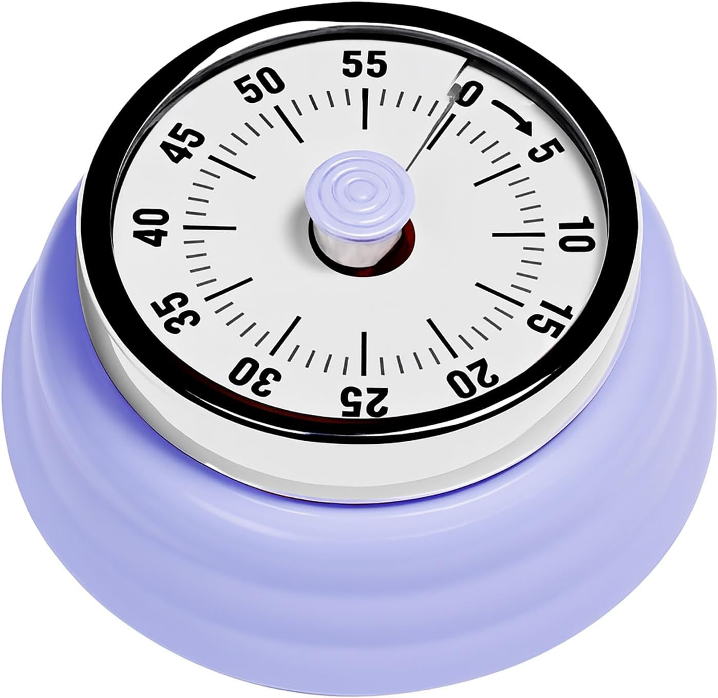 Elegant Stainless Steel Vintage Kitchen Timer with Magnetic Attachment - 60-Minute Countdown & Audible Alarm, Perfect for Cooking, Office Tasks, and Study Sessions (01-red)