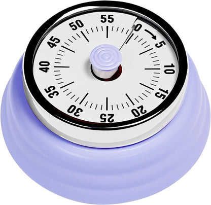 Elegant Stainless Steel Vintage Kitchen Timer with Magnetic Attachment - 60-Minute Countdown & Audible Alarm, Perfect for Cooking, Office Tasks, and Study Sessions (01-red)