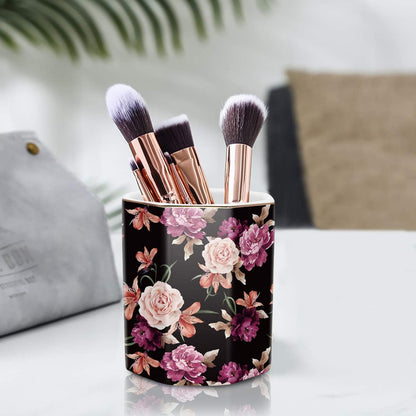 Pen Holder, Pencil Holder for Desk, Marble Desk Organizer Cute, Durable Ceramic Pencil Cup, Decorative Makeup Brush Holder Cup, Stationery Holder for Office, Home, Gray Marble