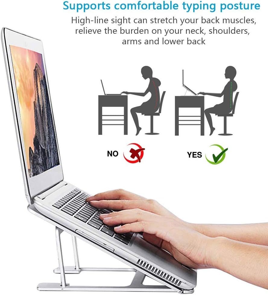Adjustable Drawing Tablet Stand Drawing Pen Display Aluminum Ventilated Stand Holder for Wacom One, Cintiq 13/16, XP-Pen Artist 12/13.3/15.6 and Huion Kamvas 12/13/15.6