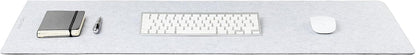 Premium Felt Desk Mat | Medium 12" x 36" | Multifunctional Desk Pad for Home Office | Light Gray