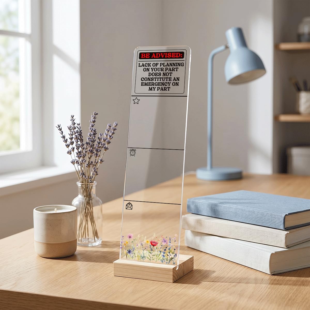 Sticky Note Holder Acrylic Monitor Memo Board Desk Organizers and Accessories Desk Decor Post It Note Holder with 200Pcs Sticky Notes Funny Sarcastic Office Positive Desk Sign