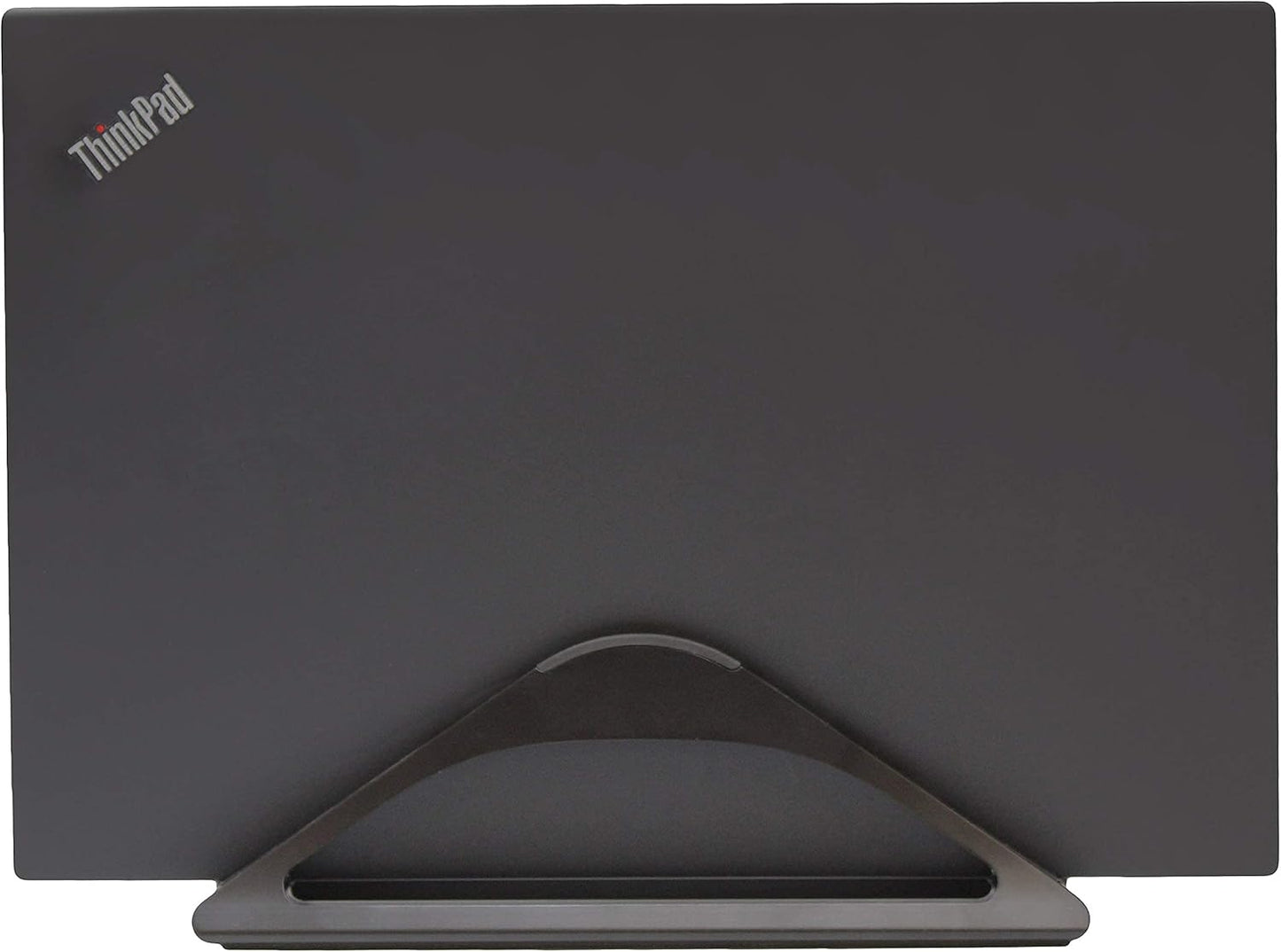 HumanCentric Vertical Laptop Stand for Desks in Matte Black, Upright Adjustable Holder to Dock Apple MacBook Stand, and Other Laptops to Organize Work & Home Office, Automatic Grip