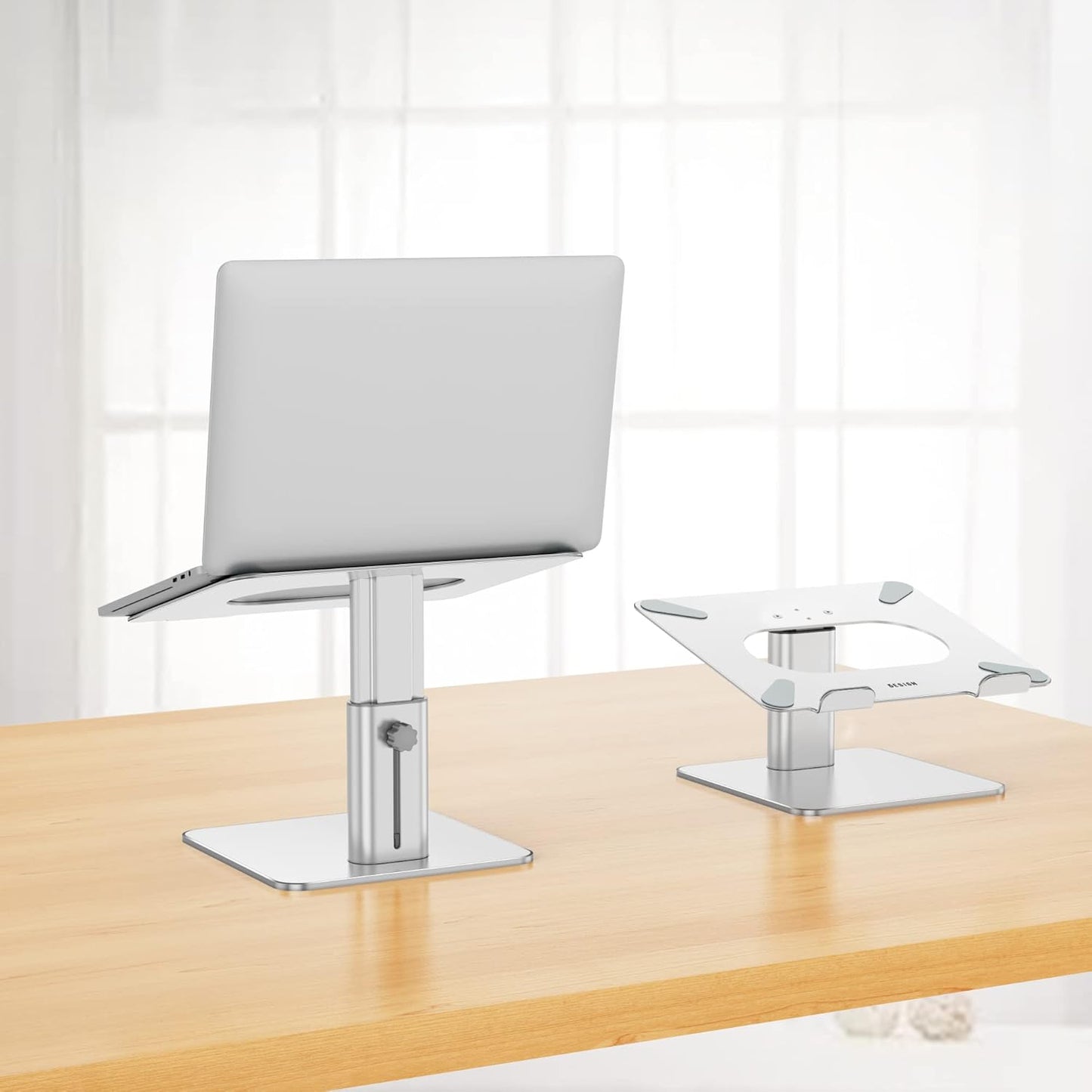 BESIGN LSX6N Laptop Stand, Ergonomic Adjustable Notebook Riser, Computer Holder, Laptop Mount Compatible with 10-15.6" Laptops, Black