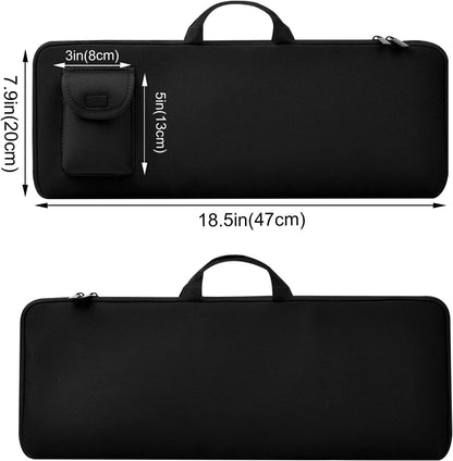 Travel Case for Logitech MK335 Wireless Computer Keyboards Mouse Combo, Neoprene Mouse Pouch and Cable Storage Bag, Keyboard Sleeve for Aula S99 Gaming Keyboard (Black)