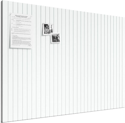 Bumusty Large Cork Board Alternative-48 x 36" Felt Bulletin Board Tiles, with 30 Pushpins, 70 Adhesive Tabs, Fine-Stripe 12-Pack, Cork Boards for Office Push Pin Board Felt Board-Oatmeal