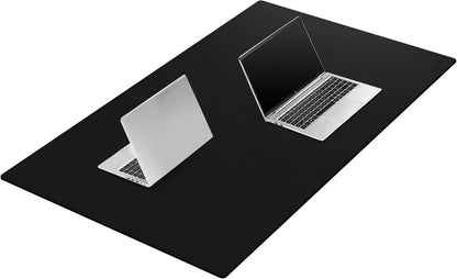 Cacoy 36" x 20" Leather Desk Mat for Home Office, Extra Large PU Leather Desk Pad Blotters, Waterproof Computer Keyboard Mat, Extended Gaming Mouse Pad, Desk Protector for Desktop and PC Laptop, Black