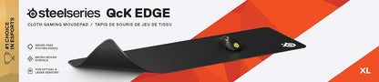 SteelSeries QcK Gaming Mouse Pad - XXL Cloth - Peak Tracking and Stability - Esports Mousepad - Never-Slip - Full Desk Coverage
