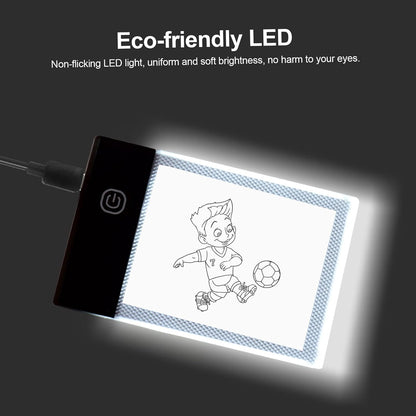 Flip Book Kit with Light Pad LED Drawing Tablet Thin Art Stencil Drawing Board Light Box for Tracing