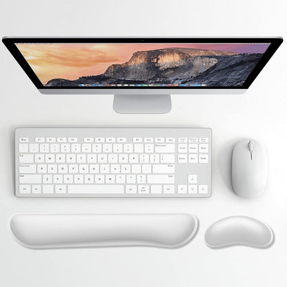 Dapesuom Enlarge Keyboard Wrist Rest, Memory Foam Keyboard Wrist Cushion for Computer Desk Mats Support, Pain Relief Ergonomic Mouse Pad Rests with Non-Slip Base for Gaming, Laptop, Radiant Orchid