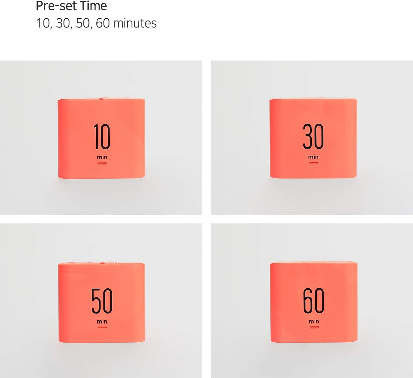 mooas Multi Clock Time Cube Timer (White), Alarm & Backlight Desk Productivity for ADHD Kids Classroom Study, Kitchen, Cooking, Desk, Office, Time Management 5,15,30,60 min Timer Various Setting