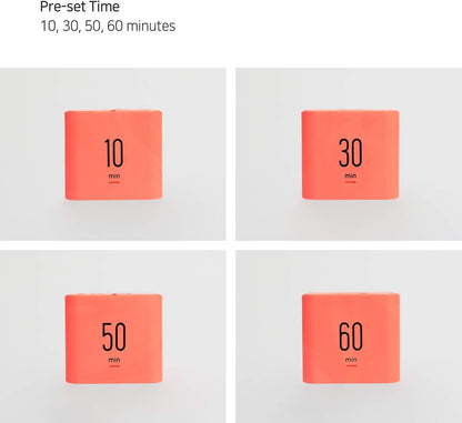 mooas Multi Clock Time Cube Timer (White), Alarm & Backlight Desk Productivity for ADHD Kids Classroom Study, Kitchen, Cooking, Desk, Office, Time Management 5,15,30,60 min Timer Various Setting