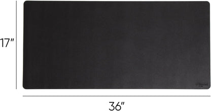 Smead Desk Pad, Vegan Leather Desk Mat with Non-Slip Faux Suede Backing, Perfect Desk Organizer for Office Decor, 31.5” x 15.7” Medium, Sandstone (64831)