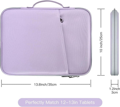 12-12.9 Inch Tablet Sleeve Bag for 12.4" Samsung Galaxy Tab S10+ S9+ Plus/S8+/S7+ Plus/S7 FE,13" iPad Air M4 M3 M2/iPad Pro M5 M4/Pro 12.9"/Microsoft Surface Go 2 12.4"/Pro 11 10 Carrying Case-Black
