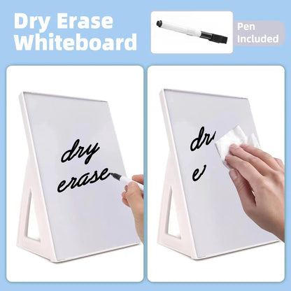 Desktop Dry Erase Board, Small Whiteboard with Stand, A5 Size 8.3 x 5.8 Inches with A Dry Erase Marker, Detachable Stand & to Do List Card (A5)