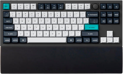 Ergonomic Silicone Wrist Rest for Keychron Q3 / Q3 Max / V3 / V3 Max / C3 Pro,14.37" Honeycomb Non-Slip Palm Rest, 80% TKL Mechanical Keyboards with Typing Pain Relief