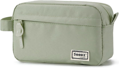 Sooez Original High Capacity Pencil Case, Big Pencil Bag Pouch Box Organizer Pen Case, Aesthetic Supply for Girls Adults, Portable Journaling Supplies with Easy Grip Handle & Loop, Mint Green