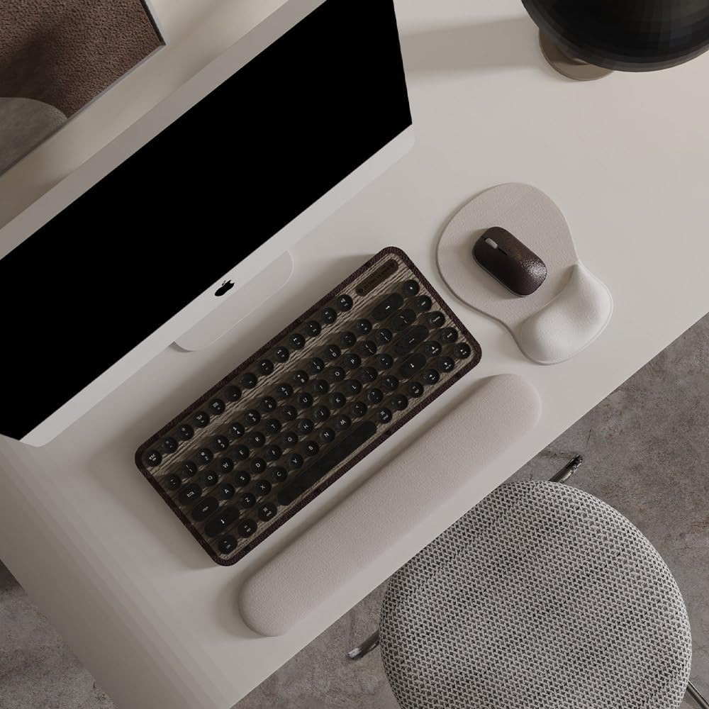 ErgoComfort Gel Wrist Rest Mouse Pad-Ergonomic Office Mousepad with Wrist Support-Non-Slip, Design Desk Accessories Mat for Home&Game Decor (06Mocha Sand)