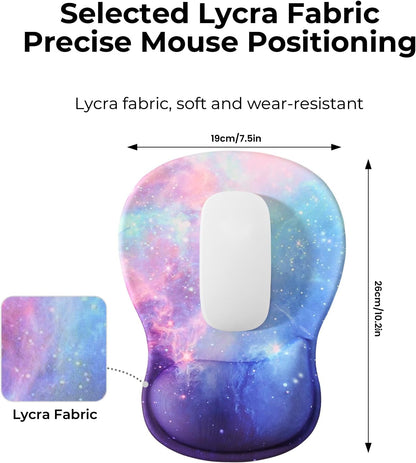 EooCoo Ergonomic Mouse Pad with Gel Wrist Rest Support, Middle Concave Design for Natural Wrist Alignment, Non-Slip Base Mousepad for Laptop, Computer, Office Desk Accessories, Carpal Tunnel Syndrome