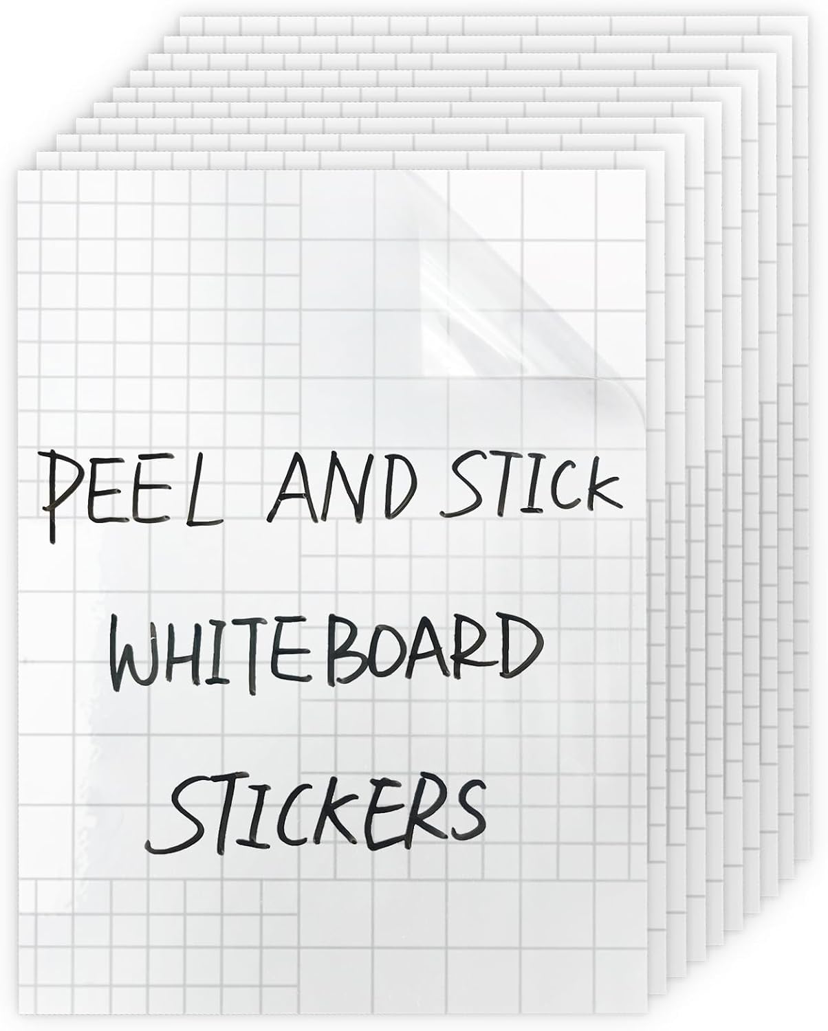 Dry Erase Board Sticker- Whiteboard Stickers-8.27''x11.69'' Removable Dry Erase Sheets- Fridge Dry Erase Paper for Wall/Desk/Refrigerator/Door/Locker/Home/Office/Classroom (White-2Pcs)