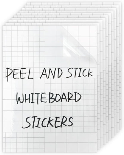 Dry Erase Board Sticker- Whiteboard Stickers-8.27''x11.69'' Removable Dry Erase Sheets- Fridge Dry Erase Paper for Wall/Desk/Refrigerator/Door/Locker/Home/Office/Classroom (White-2Pcs)