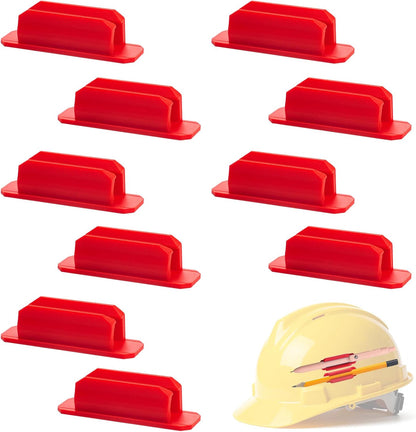 10 Pcs Silicone Pen Holder for Wall,Adhesive Pencil Holder for Clipboard Student Desk Classroom (5-colors)