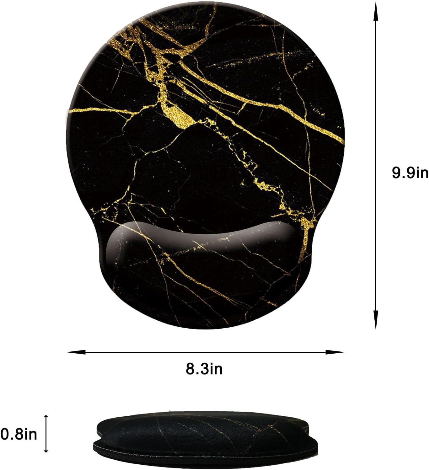 Mouse Pad with Wrist Support, Ergonomic Mouse Pad with Memory Foam Wrist Rest Cushion, Non-Slip Rubber Base Gaming Mice Pad for Home Office Computer Laptop, Flowers Grass