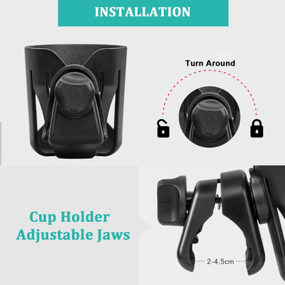 Boat Cup Holder Clamp-on Mount Marine Universal Drinks Holders Rotation Drink Holder for Marine Boat,Yacht,Kayak,Boat Rail, Boat Handle Bar,Stroller,Bikes,Trolleys,etc,with Alligator Clamp