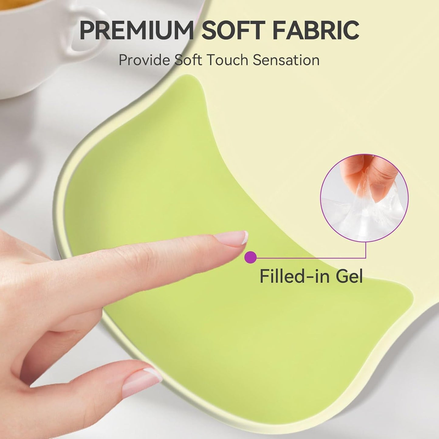 Ergonomic Mouse Pad with Wrist Rest,Cute Gel Mousepad Wrist Support - Small Mini Portable for Travel Mouse Pads for Desk Laptop,Computer,Office & Home Decor (Pink&Light Pink)