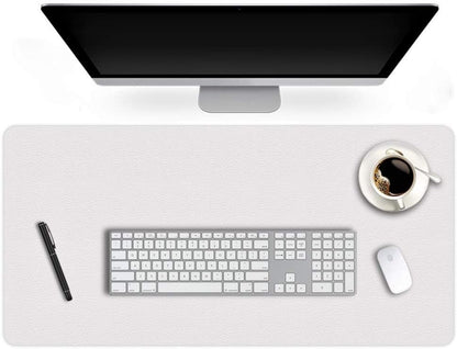 24 X 60 Inch XL Desk Mat Desktop Protector Non-Slip PU Leather Desk Pad Blotter Laptop Computer Gaming Keyboard Mouse Pad Writing Mat Desk Cover for Women Men Kids Girls Rctangular Waterproof Black