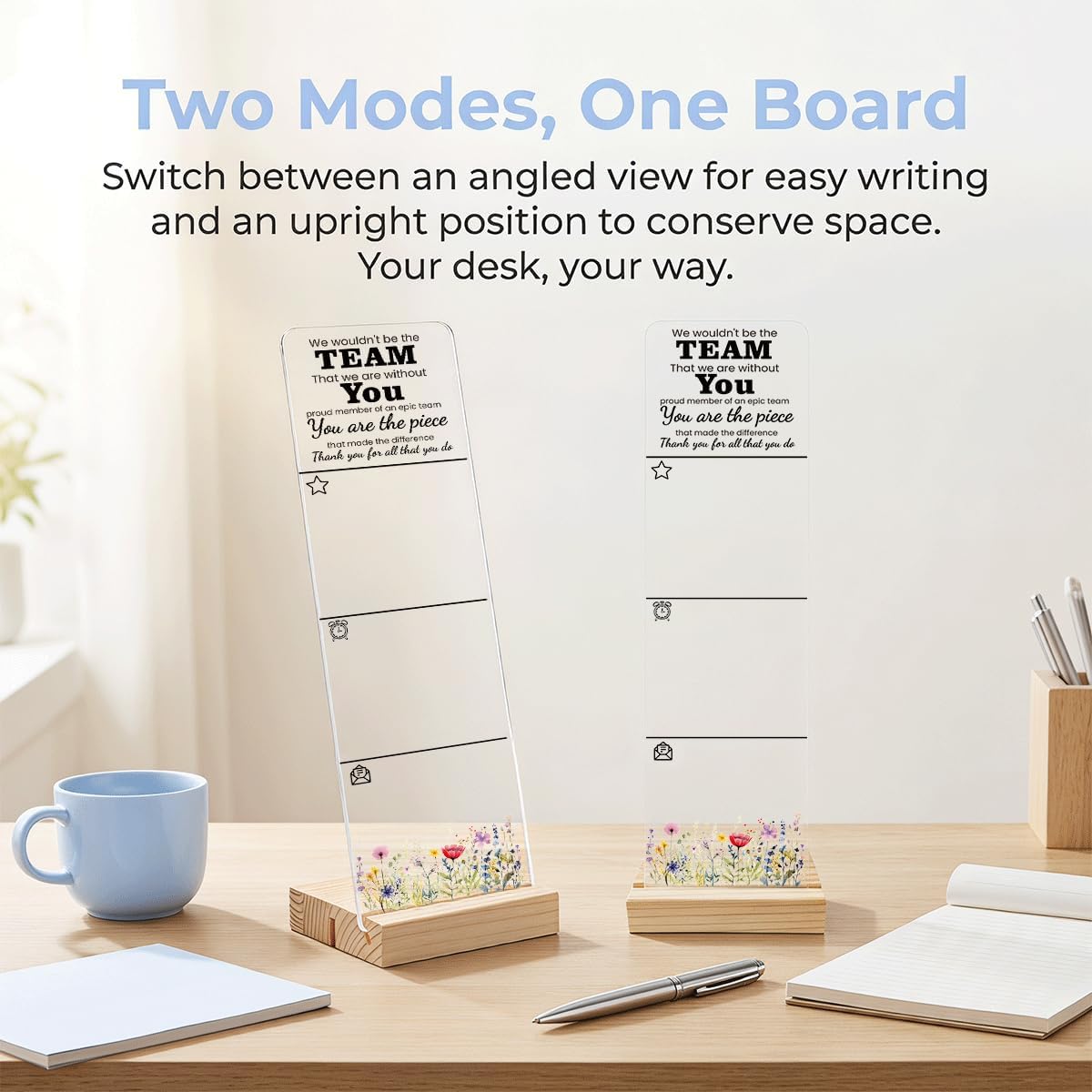 Sticky Note Holder Acrylic Monitor Memo Board Desk Organizers and Accessories Desk Decor Post It Note Holder with 200Pcs Sticky Notes Funny Sarcastic Office Positive Desk Sign