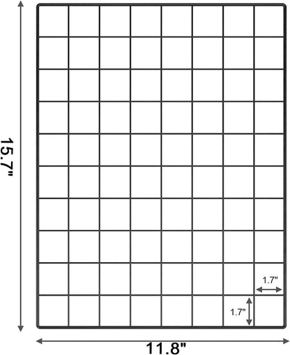 C&AHOME Photo Wall Display Set of 2, Grid Panel with Hooks, Clips, Hemp Cord, Hammer - 15.7" x 11.8", White UWWGM3402W