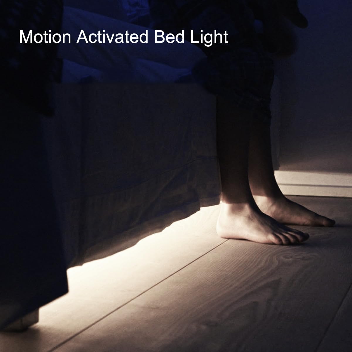 Motion Sensor Light Indoor, Closet Lights Motion Sensored, Battery Operated Cabinet Lights Strip, White Under Cabinet Lighting, Under Counter Lights for Kitchen, Led Strip Lights for Bedroom