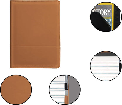 Padfolio/Portfolio Binder, Mini Padfolio Portfolio Binder 5 x 8 Legal Writing Pad, A5 Document Organizer Folder for Men Women, Black