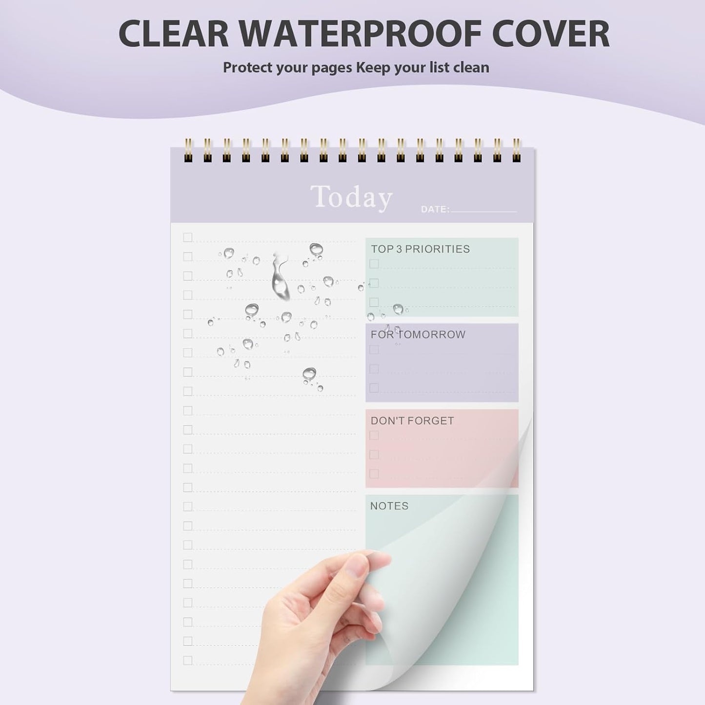 Weekly To Do List Notepad, Undated Planner with 52 Sheets (8.5''x11''), Desk Weekly Planner for Women & Man, Home School & Work