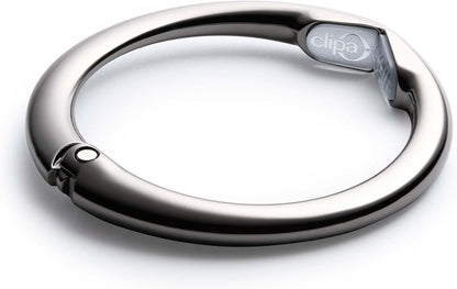 Clipa Bag Hanger - The Ring that Opens Into a Hook, Closes Automatically | Hangs Almost Anywhere in Just 1/2" of Space | Holds 33 lbs | 9 Styles | 3 yr Warranty