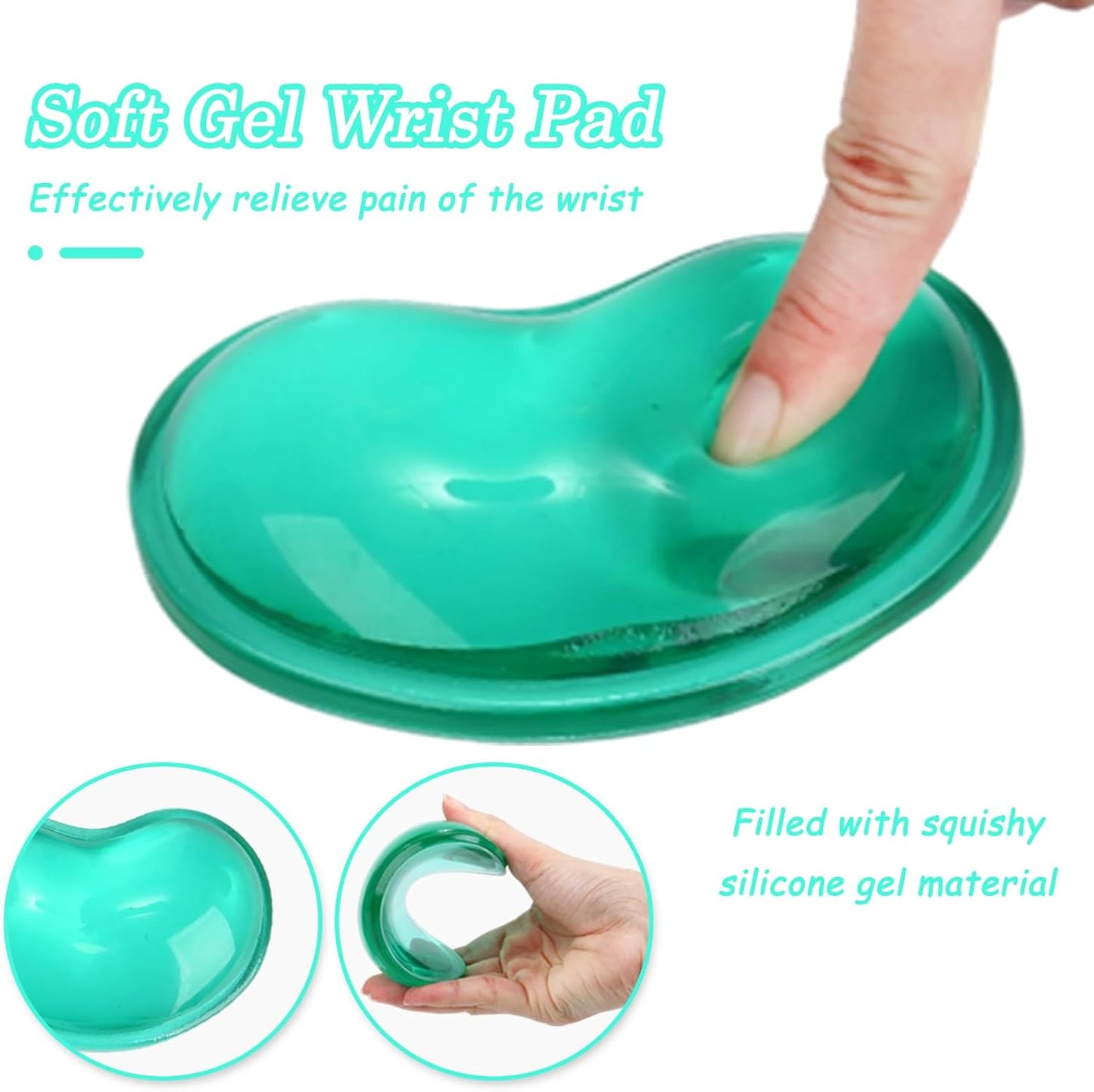 Gel Keyboard & Mouse Wrist Rest Set - Keyboard Wrist Rest Pad & Mouse Support for Office Gaming Pad Computer Laptop Ergonomic Comfortable Pain Relief- Pad Set (Mouse Support Only)
