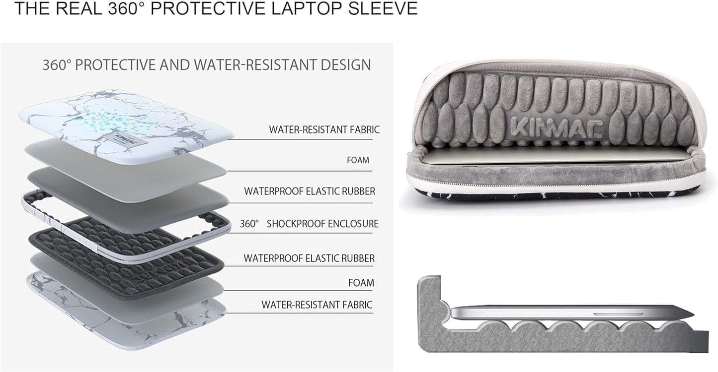 Kinmac 360° Protective Laptop Sleeve Case Bag Cover with Handle for MacBook Pro 16 inch,16 inch HP,Lenovo,Dell,ASUS,Acer Ultrabook and Business Laptop (F-04)