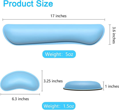 Dapesuom Mouse Wrist Rest, Ergonomic Memory Foam Mouse Wrist for Computer Desk Mats Support, PU Leather Hand Rest Pad Cushion for Gaming, Laptop, Men, Women, Pain Relief & Easy Typing, Black